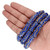 11 In Strand Of 11mm African Glass Krobo Beads- Royal Blue With Pattern