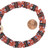 10 In Strand Of 12mm African Glass Krobo Beads- Salmon With Eyes