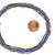 African Glass Krobo Beads - Royal Blue w/ Pattern 8mm