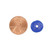 9 In Strand Of 11mm African Recycled Glass Flat Disc Beads- Royal Blue