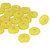 11mm African Recycled Glass Flat Disc Beads  Yellow