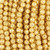 Gold Colored Textured Round Metal Bead  5.9MM