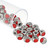 Matubo™ 2/0 3 Cut Seed Beads - Coral Red Silver Paste