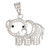 Sterling Silver Elephant Pendant With AAA Cubic Zirconia