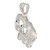 Sterling Silver Elephant Pendant With AAA Cubic Zirconia