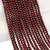 15 IN Strand Of 4 mm Burgundy Faux Pearl Beads
