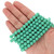 8mm Round Faceted Glass Beads - Jade Green