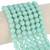 8mm Round Faceted Glass Beads - Minty Green