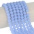 8mm Round Faceted Glass Beads - Icy Blue