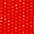 Rondelle Faceted Glass Beads - Red Orange 6MM