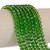 6mm Rondelle Faceted Glass Beads - Lime Green