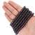 Round Faceted Glass Beads - Dark Lavender