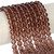 8mm Round Faceted Glass Beads -  Mauve Brown