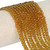 4mm Rondelle Faceted Glass Beads - Caramel Brown