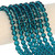 8mm Round Faceted Glass Beads -  Turquoise Blue