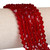 6mm Bicone Faceted Glass Beads - Ruby Red