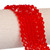 6mm Bicone Faceted Glass Beads - Scarlet Red