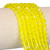 6mm Bicone Faceted Glass Beads - Neon Yellow