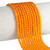 Rondelle Faceted Glass Beads - Tangerine Orange