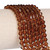 6mm Bicone Faceted Glass Beads - Amber Brown