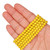 6mm Round Faceted Glass Beads - Pineapple Yellow