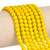 6mm Round Faceted Glass Beads - Pineapple Yellow