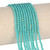 Round Faceted Glass Beads 3mm - Teal