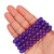 Dyed Agate Round Beads -Grape Purple
