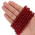 8mm Round Faceted Glass Beads - Wine Red