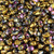 Briolette Shaped Glass Beads - Gold & Purple