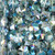 Snowflake Shape Glass Beads- Iridescent Aqua