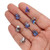 Teddy Bear Glass Beads -  Sapphire Blue
