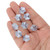 Snowflake Shape Glass Beads - Powder Blue