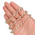 Quadrifoil Shape Glass Beads - Champagne