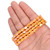 Faceted Rounded Rectangle Glass Beads - Sweet Potato Pie