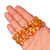 Quadrifoil Shape Faceted Glass Beads - Tangerine Orange