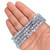 Faceted Square Shape Glass Beads - Powder Blue
