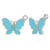 Silver Plated Blue Butterfly Charm