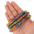 10 IN Strand African Glass Krobo Beads - Multicolored Eye Patter