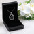 Oval Swarovski Crystal Sterling Silver Necklace Gift Box