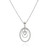 Sterling Silver Double Loop Heart Swarovski Crystal Necklace