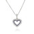 Swarovski Amethyst & Clear Crystal Sterling Silver Heart Necklace