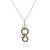 Sterling Silver Swarovski Light Smoky Topaz Crystal Multi-Linked Circle Necklace