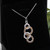 Sterling Silver Swarovski Light Smoky Topaz Crystal Multi-Linked Circle Necklace