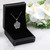 Sterling Silver Swarovski Crystal Large Flower Necklace Gift Box