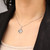 Swarovski White Crystal Sterling Silver Diamond Shaped Necklace Model