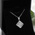 Swarovski White Crystal Sterling Silver Diamond Shaped Necklace