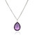 Amethyst Briolette Facet Teardrop Sterling Silver Necklace