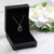 Amethyst Briolette Facet Teardrop Sterling Silver Necklace Gift Box