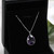 Amethyst Briolette Facet Teardrop Sterling Silver Necklace